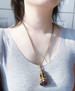 【BW中古】中古Florenza无标云纹琉璃吊坠,做工精致