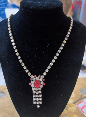 【BW中古】老捷克稀有莱茵石项链，百年历史