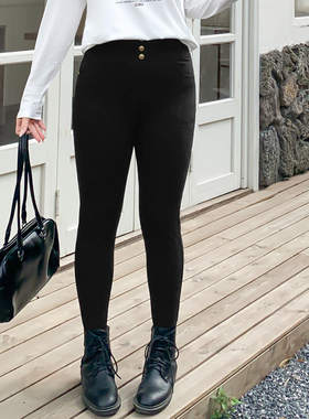 黑色高腰打底裤女外穿显瘦小脚裤胖mm大码女装弹力休闲长裤20918