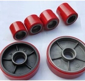 180x50mm手动叉车2/3吨T液压搬运车地牛 聚胺脂PU/尼龙