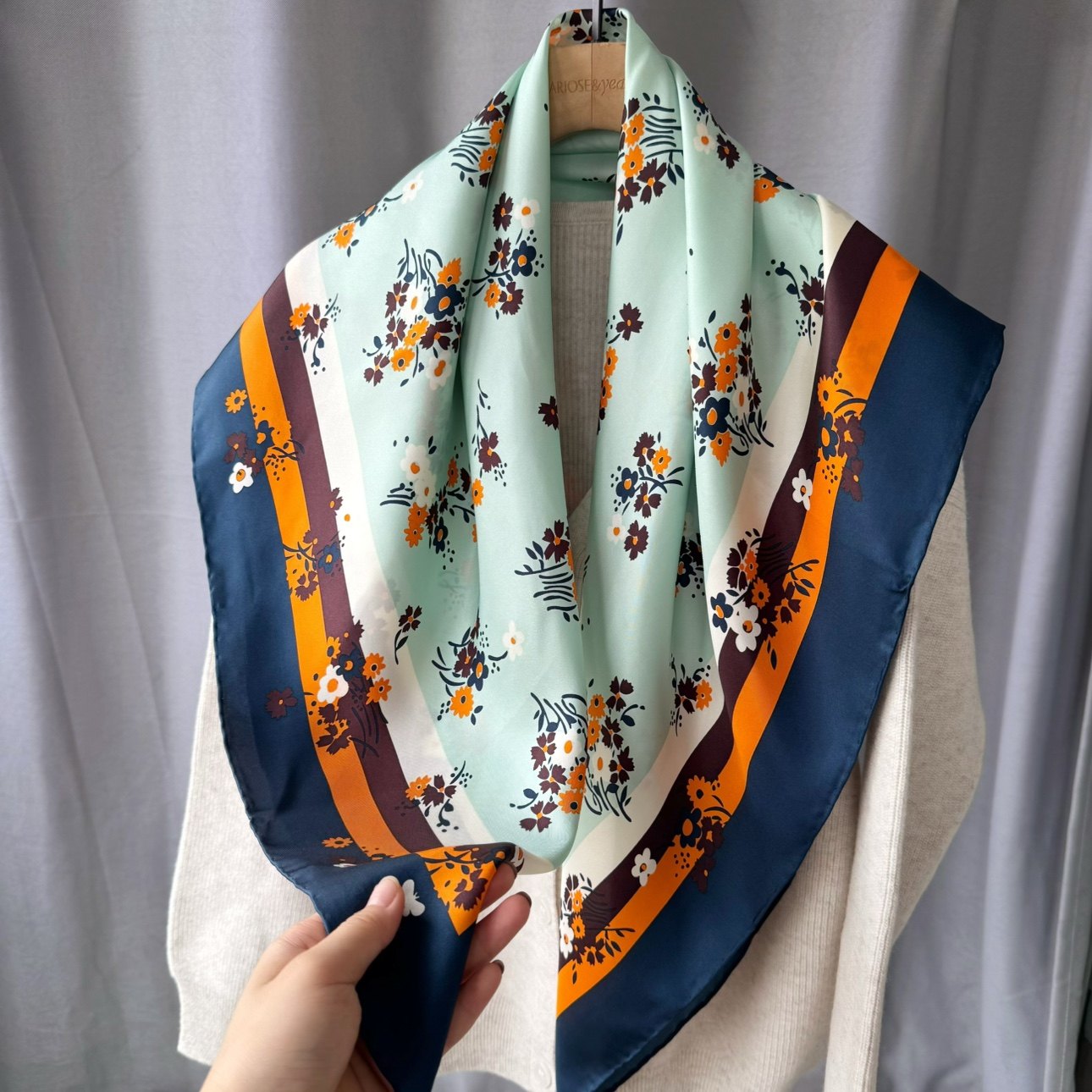 法式碎花度假风90cm方丝巾女春秋通勤百搭披肩桑蚕丝多功能围巾,服饰配件/皮带/帽子/围巾,围巾/丝巾/披肩,淘宝优惠券,粉丝福利购,淘宝优惠卷