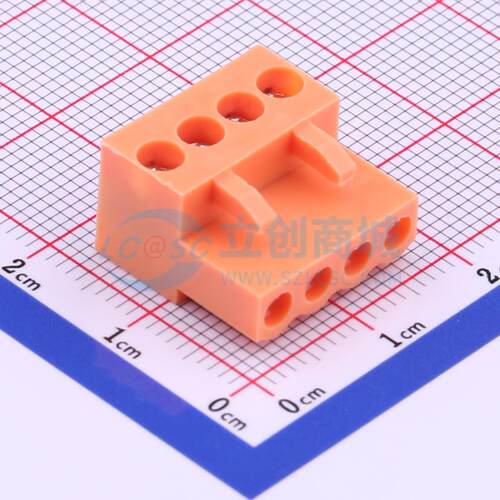 5个 插拔式接线端子 HT396K-3.96-4P P=3.96mm 插头 1x4P 原装