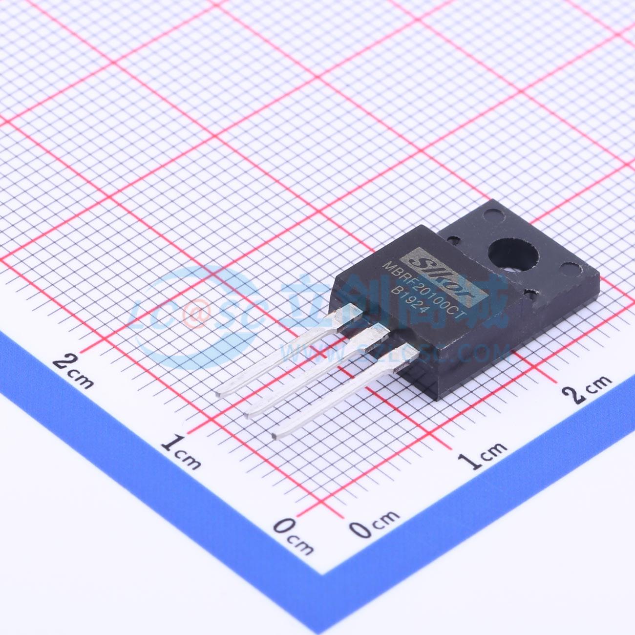 肖特基二极管 MBRF20100CT TO-220F 100V 20A Slkor(萨科微) 原装