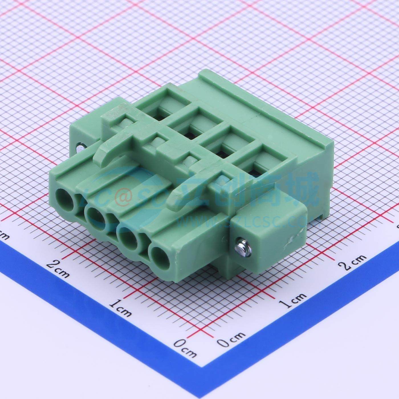 插拔式接线端子 DB2EKAM-5.08-4P-GN-S P=5.08mm 插头 1x4P 原装
