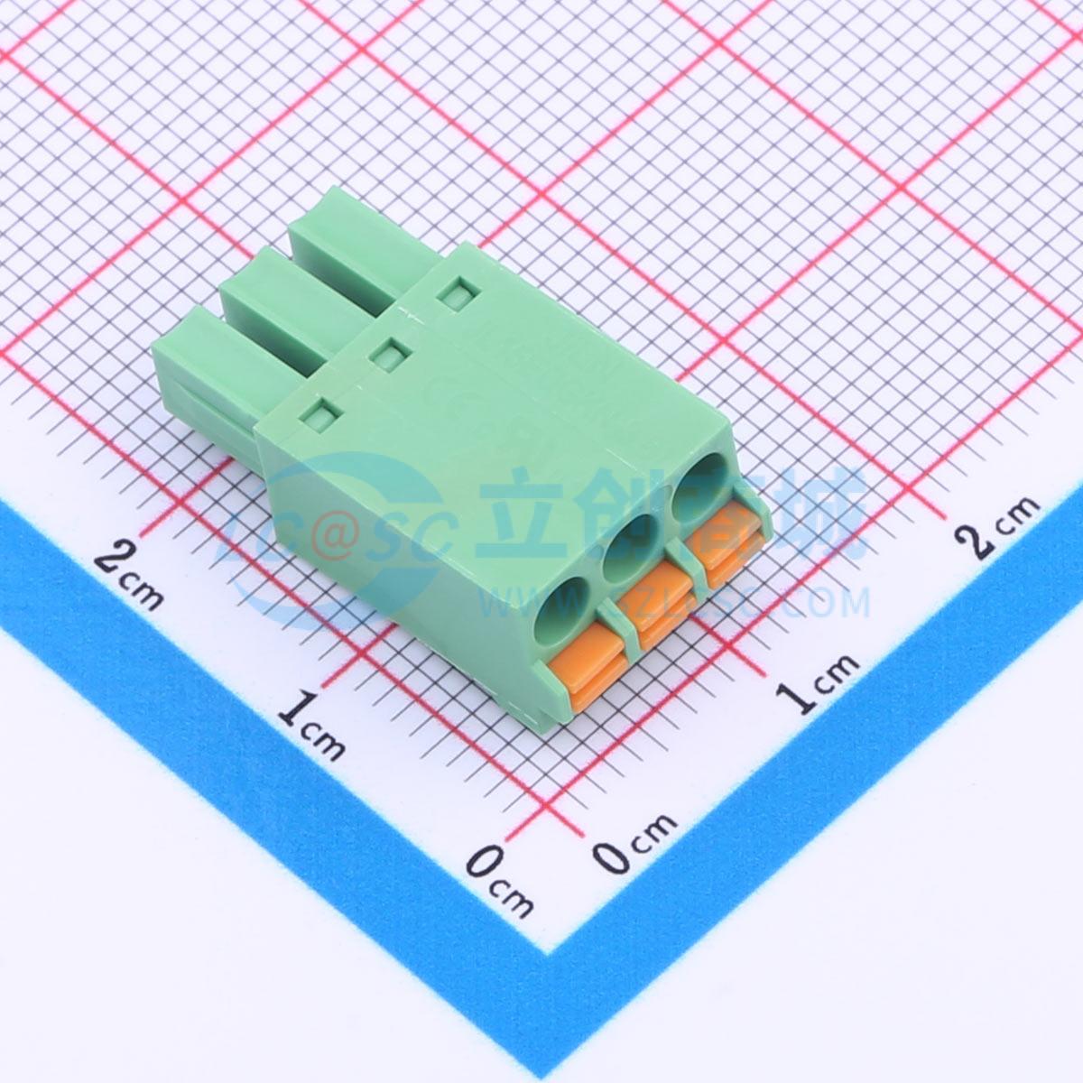 插拔式接线端子 JL15EDGKN-38103G01 P=3.81mm 1x3P 电子元器件