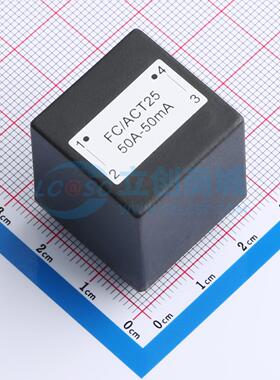 互感器 FC-ACT25-50A-1000T-1T 插件,25.5x25.5mm 50A 3kV 原装