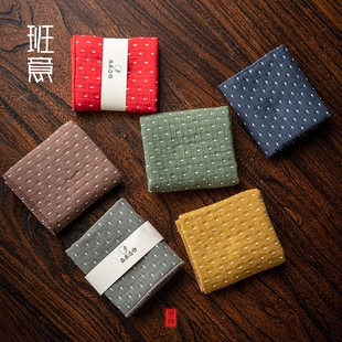 日式棉麻茶巾满天星吸水加厚茶布创意茶几茶桌布抹布茶台茶具配件