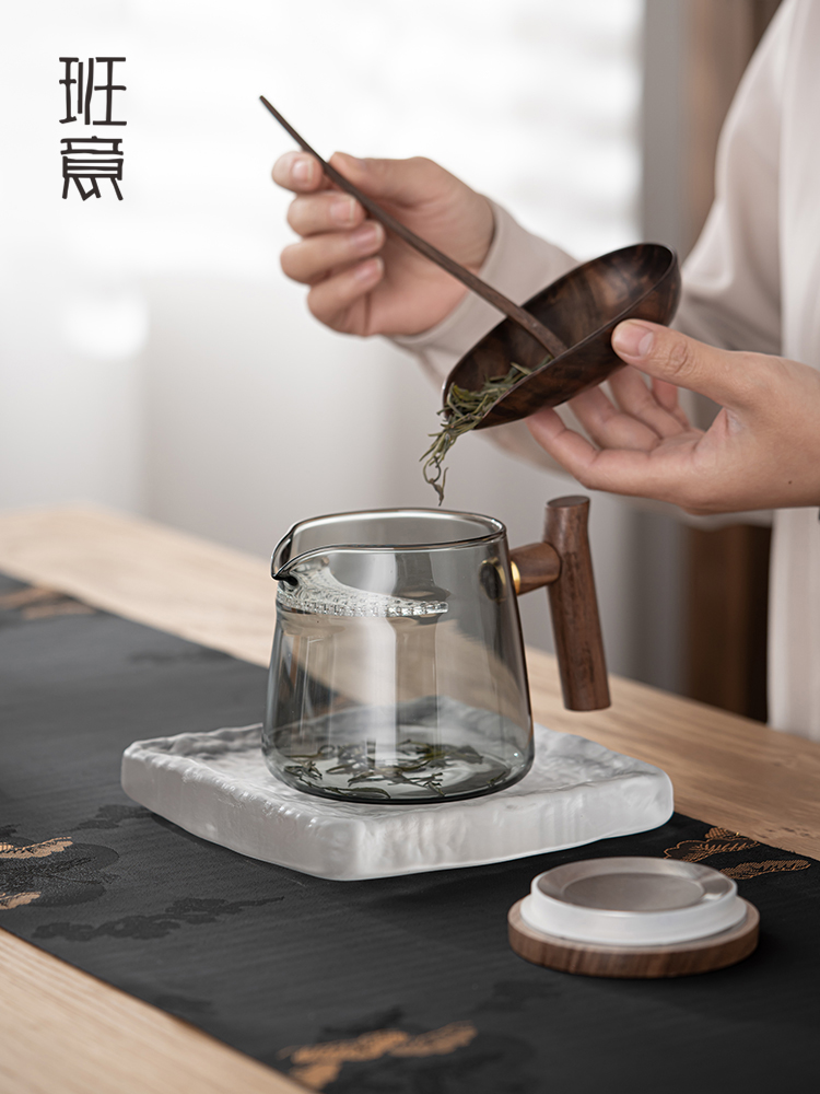 玻璃公道杯茶漏一体耐热防炸月牙杯家用茶水分离茶具分茶器泡茶杯 餐饮具 公道杯 原图主图