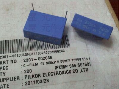 PILKOR安规电容 MMKP 0.068UF 1000V 68NF/1KV P=22MM