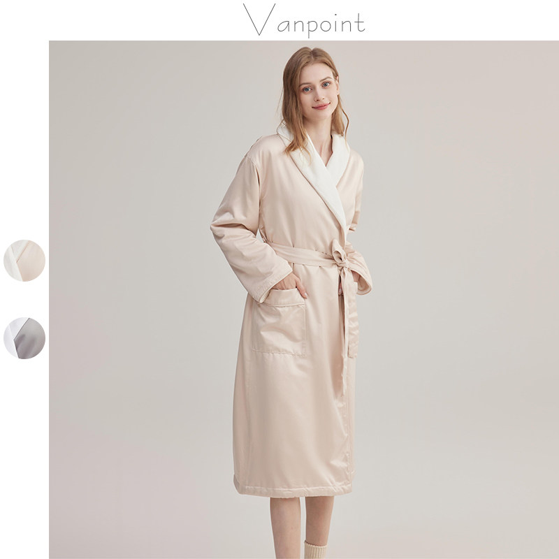 四季可穿男女情侣款吸水睡袍宽松缎面晨袍保暖加厚星级酒店浴袍,女士内衣/男士内衣/家居服,睡袍/浴袍,淘宝优惠券,粉丝福利购,淘宝优惠卷