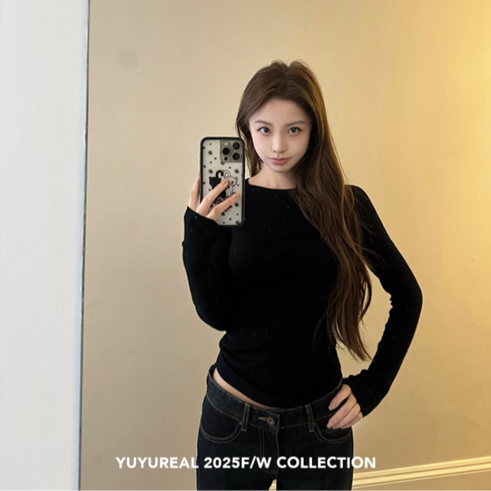 YUYUREAL 柔肤打底 羊毛针岛精无缝一体打底衫