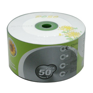 poso 花卉系列刻录盘 空白CD光盘 52X CD刻录光碟片 50片膜装刻盘