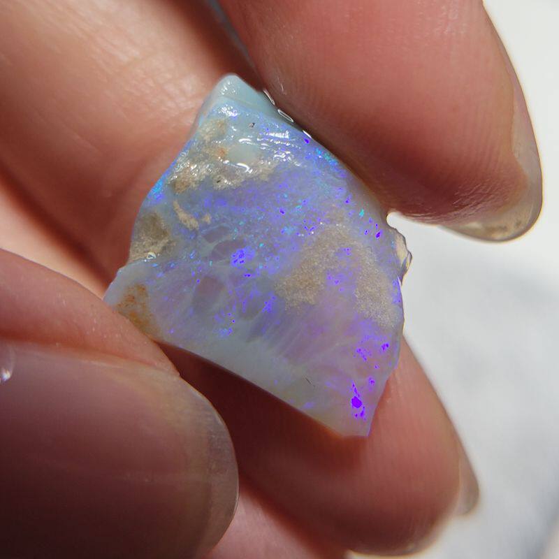 【月成】纯天然澳宝洲水晶欧泊原石 diy新手料闪电岭珀蓝绿紫色彩