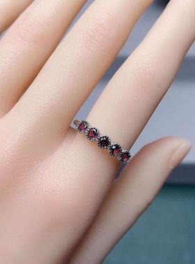 女石榴石可爱高贵戒指仙气飘飘