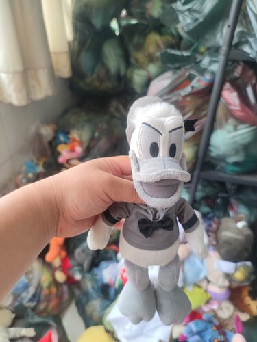 唐老鸭唐纳德复古灰白版Donald Duck毛绒玩具公仔卡通玩偶礼物