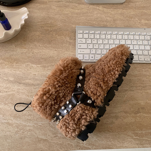 大师网红同款 鞋 皮毛一体羊毛毛雪地靴短靴女 新品 1.6日24年冬季