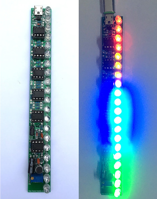 USB声控音乐音频音响频谱灯led闪光灯音量电平指示灯显示制作套件