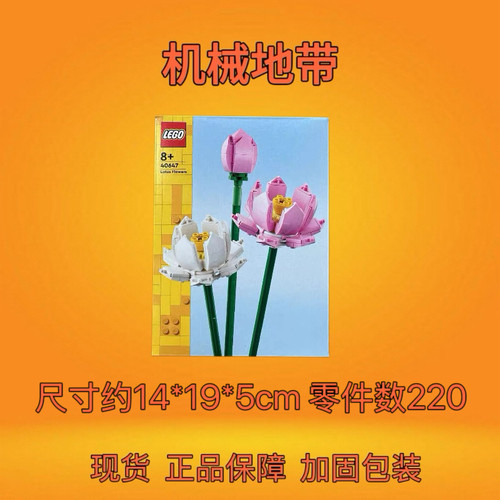 LEGO乐高 40647荷花积木花束男女孩益智拼装玩具永生花情人节礼物