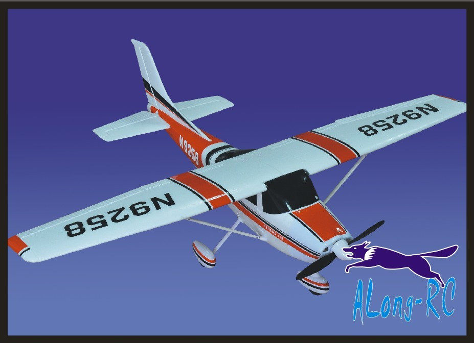 모형 항공기 - 초보자를 위한 보급형 항공기 - EPO 추락 방지 원격 제어 항공기 1.4미터 CESSNA 182 모델 트레이너