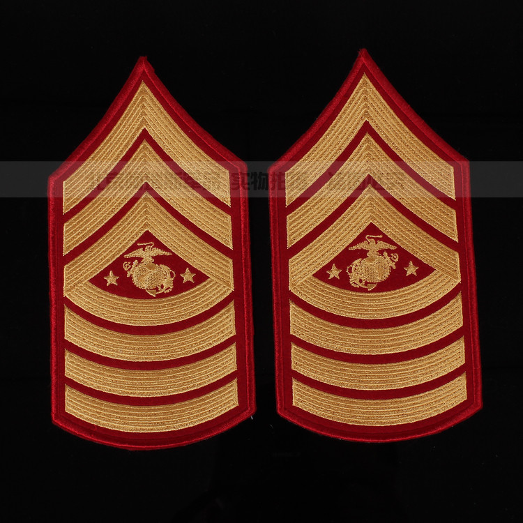 usmc陆战队礼服  总士官长e-9 兵中 臂章 徽章