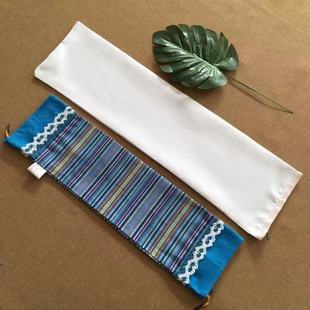 小号条纹糖果枕套无填充物含内胆单人圆柱粗布枕颈椎糖果枕圆枕