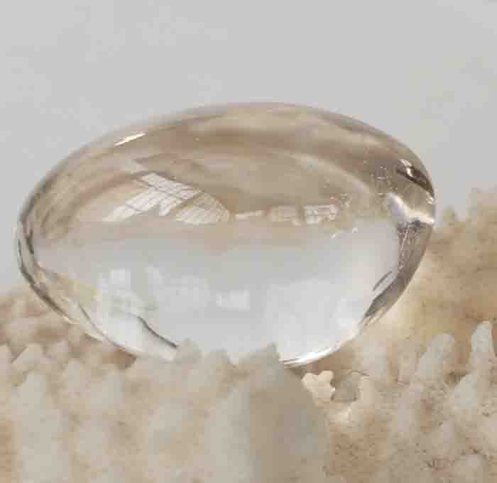 正品特价纯天然白水晶全晶体全包裹景石鸡蛋形摆件把玩男女款A24