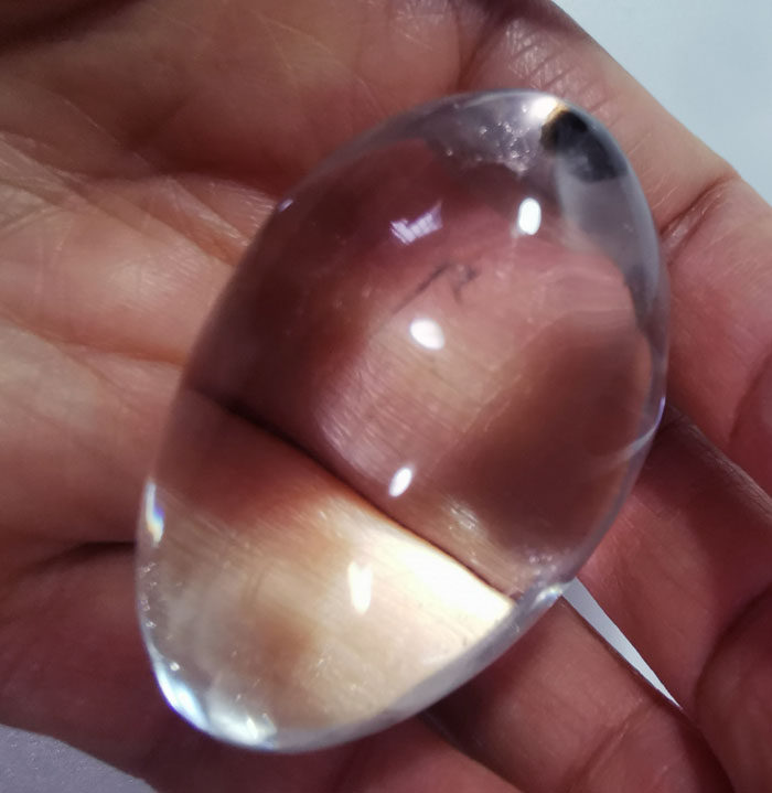 特价收藏品清仓~东海8A精品纯天然白水晶全晶体鸡蛋形摆件把玩A24