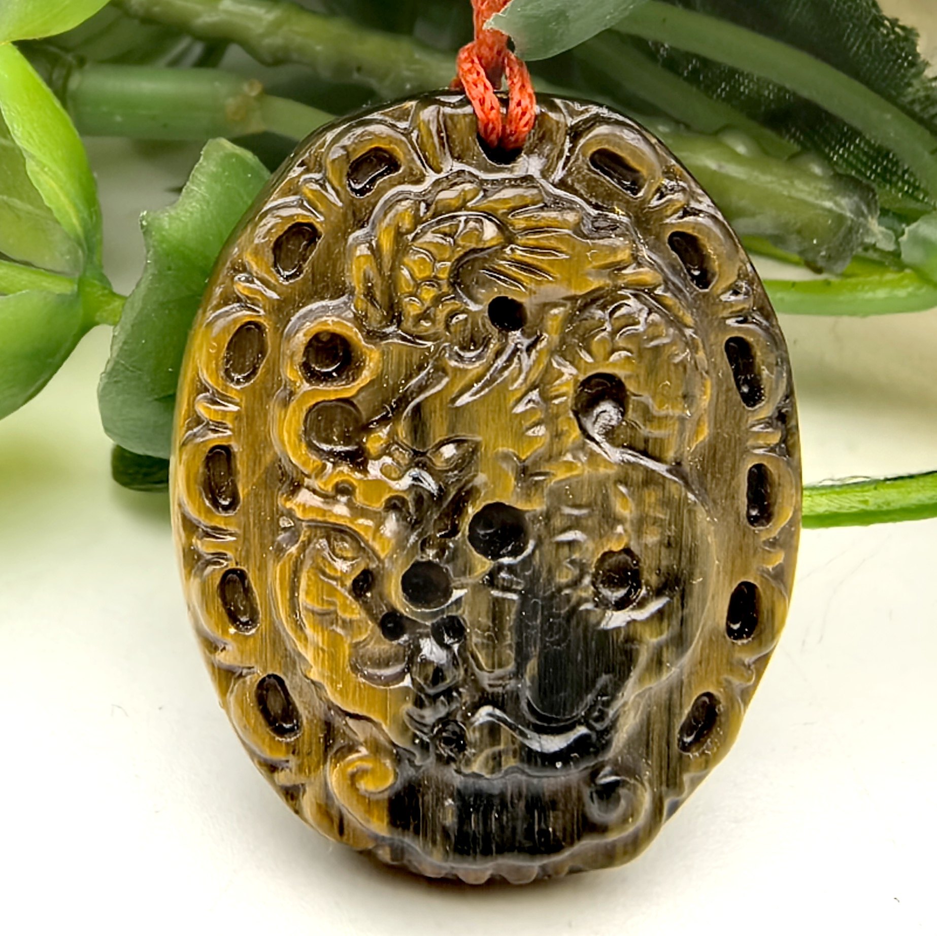 龙腾四海天然黄虎眼生肖龙牌吊坠挂件护身符一物一图A46-55,饰品/流行首饰/时尚饰品新,颈饰,淘宝优惠券,粉丝福利购,淘宝优惠卷