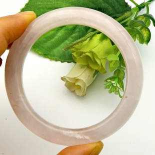 特价纯天然粉晶水晶手镯舒缓紧张情绪提高悟性内径56mm女款A15-14