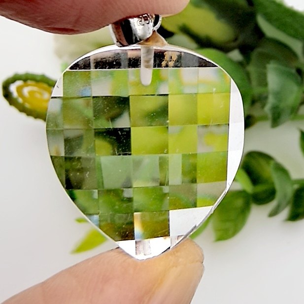 天然白水晶双刻面心形吊坠挂坠男女款提升财富和健康一物一图A35,饰品/流行首饰/时尚饰品新,颈饰,淘宝优惠券,粉丝福利购,淘宝优惠卷