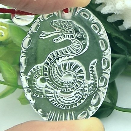 灵蛇吐瑞～天然白水晶生肖蛇吊坠挂件护身符一物一图A46-67,饰品/流行首饰/时尚饰品新,颈饰,淘宝优惠券,粉丝福利购,淘宝优惠卷