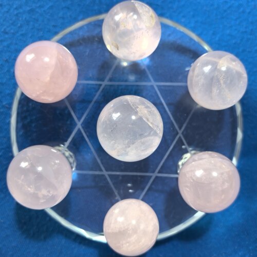 天然冰粉水晶七星阵摆件招桃花运卧室书房客厅实物拍A22-2