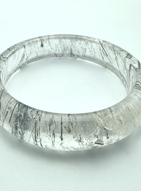 天然黑发晶手镯强运水晶手环个性张扬饰品送礼55mm一物一图A21-3