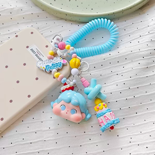 原创QOQO可爱手机链车包包挂件女生闺蜜礼物春夏天多巴胺手机壳挂