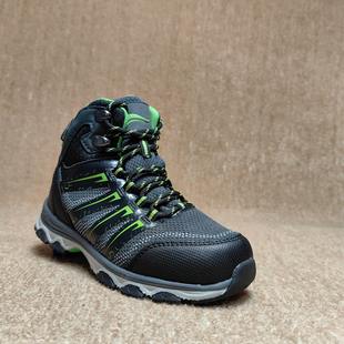 出口外贸防水男童鞋中帮防沙尘网布透气户外徒步越野运动鞋登山鞋
