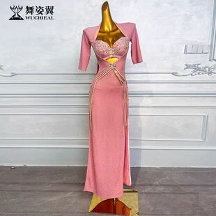 舞姿翼2026春新款肚皮舞表演出套装练功服装女东方舞蹈演出服袍子