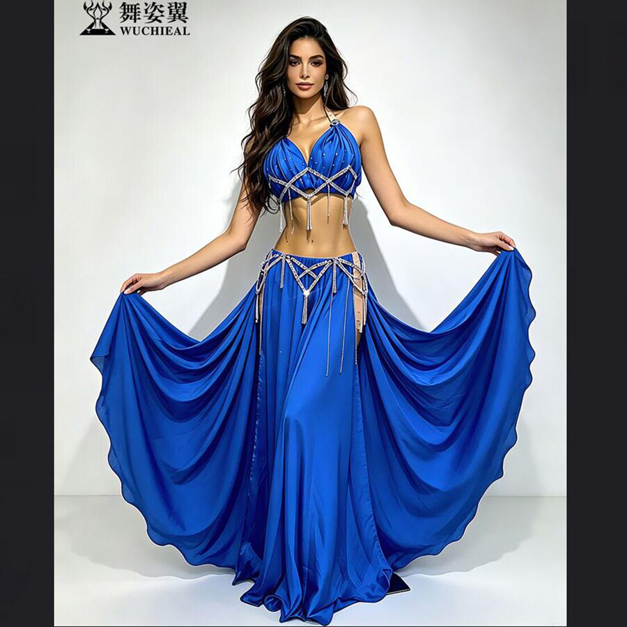 舞姿翼肚皮舞表演出服套装文胸裙