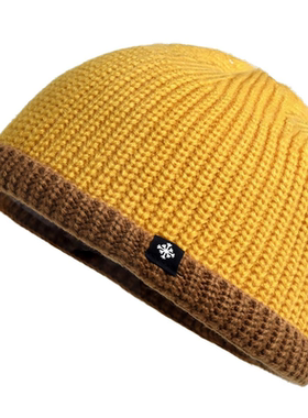 2025秋冬新显脸小单层针织瓜皮帽男女户外防寒骑行保暖毛线地主帽