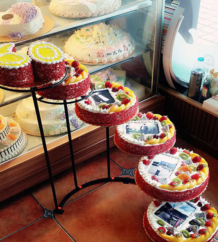 欧式半圆形铁艺六层蛋糕展示架子多层生日婚庆婚礼糕点甜品台