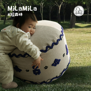 太空飞船 MILA米拉 奶油风坐墩客厅可拆洗儿童脚墩家居懒人沙发