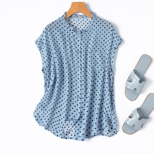 清爽桑蚕丝！法式复古减龄衬衫