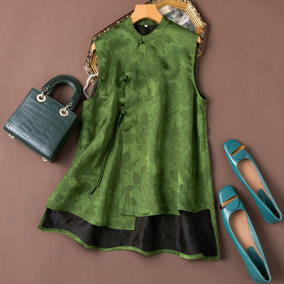 透气花罗香云纱！文艺国风马甲