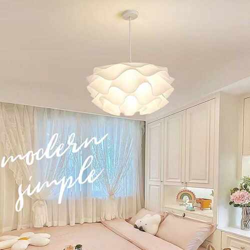 护眼网红松果花朵卧室餐厅灯北欧