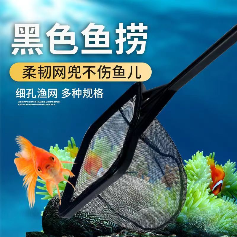 鱼缸鱼捞方形捞鱼网兜抄网不伤鱼水族箱渔捞鱼网兜