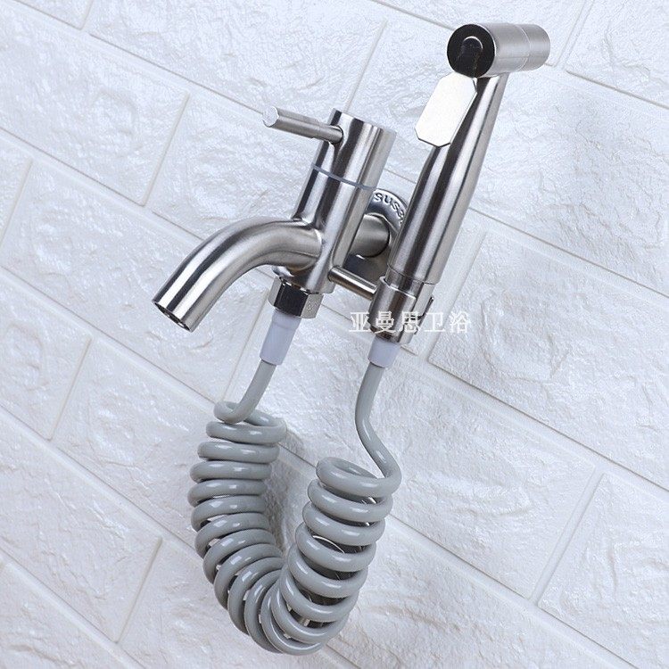 304不锈钢妇洗器 马桶喷枪套装洗屁股花洒增压水枪冲洗器喷头