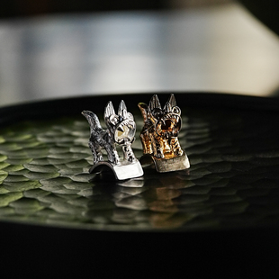 铜香座铜香插香插盘铜瓦猫摆件香托线香香插铜茶宠紫铜香插铜香盘