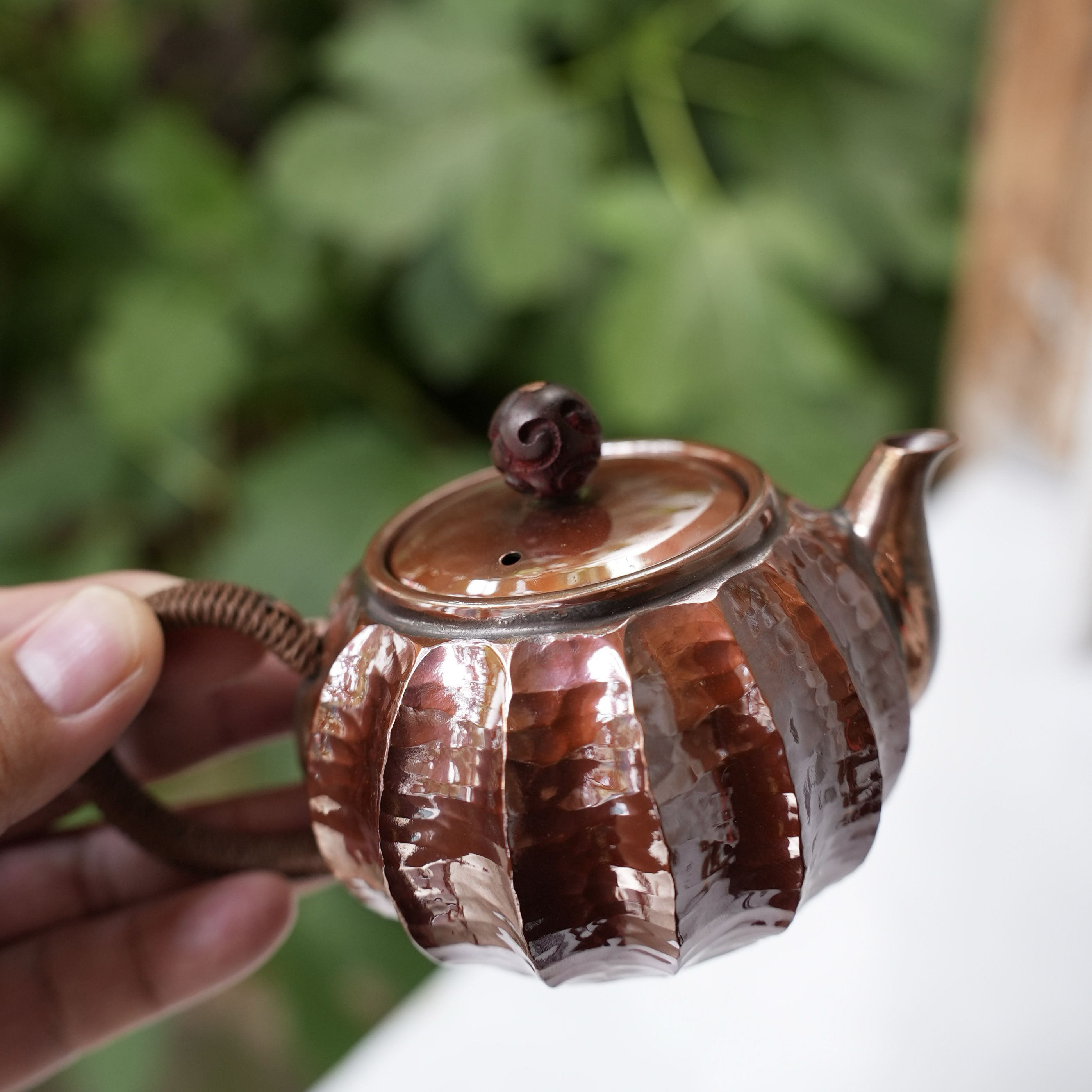 全纯手工南瓜紫铜壶泡茶壶纯紫铜小冲泡把把壶小容量家用茶具