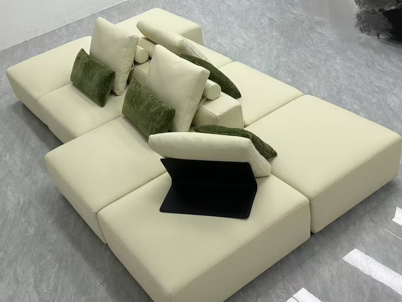 自由組合極簡定制布藝真皮沙發(fā)