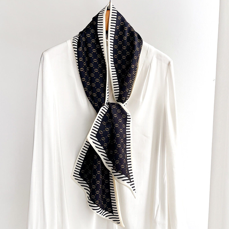 清仓处理匠心绵柔双层双面围巾尺寸144*21斜边领巾#A-3006