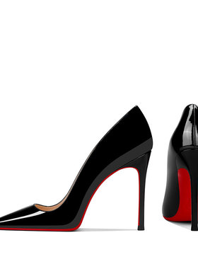 CL红底鞋黑色气质御姐斩男高级感2025秋冬新款尖头细跟高跟鞋女